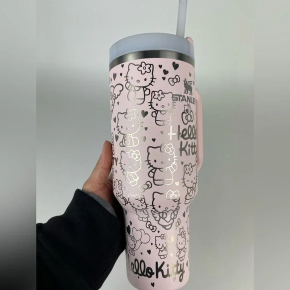 Hello Kitty 40oz Bloom Stanley Engraved - Picture 2 of 8